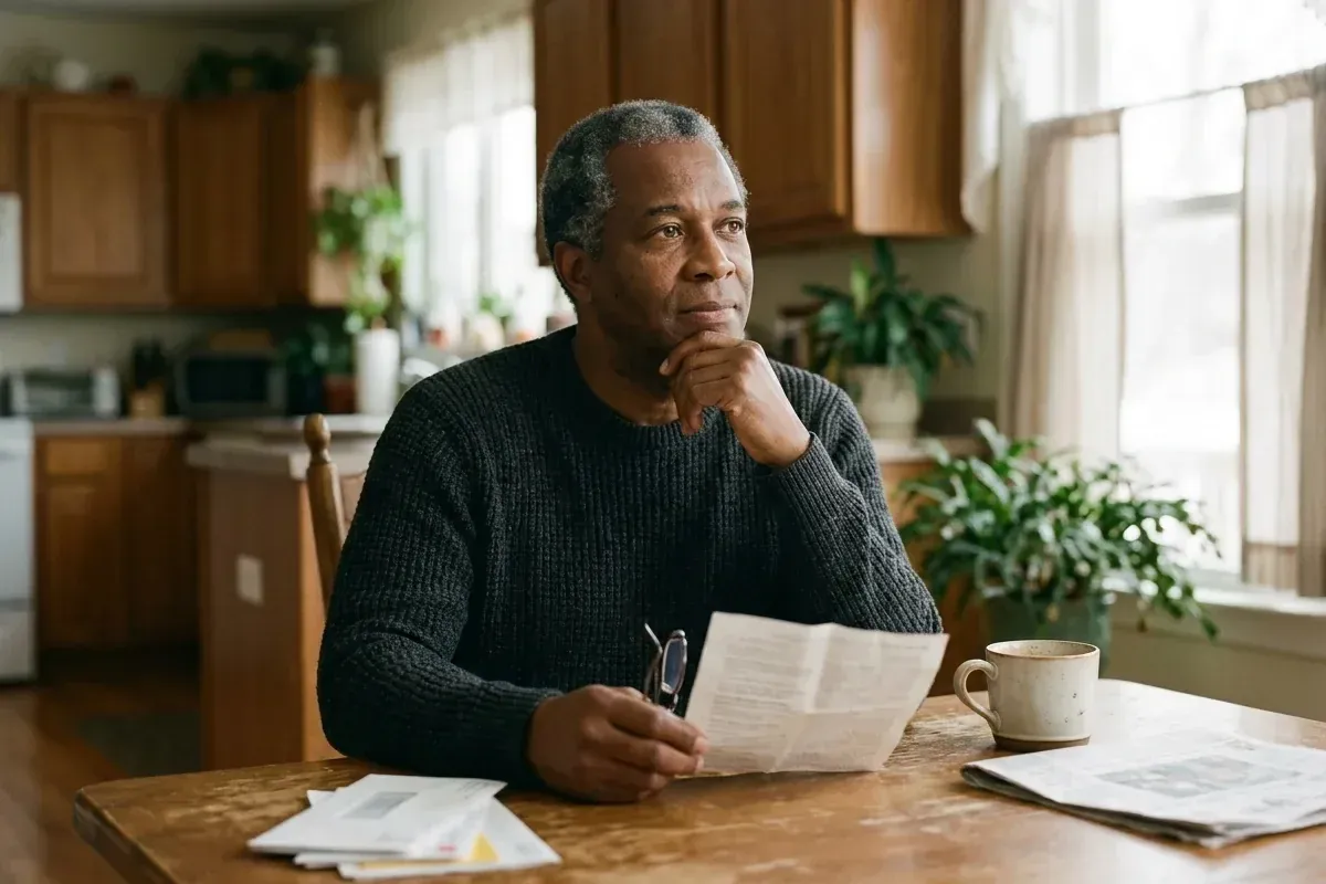 Patient reviewing medical information before seeking a second opinion